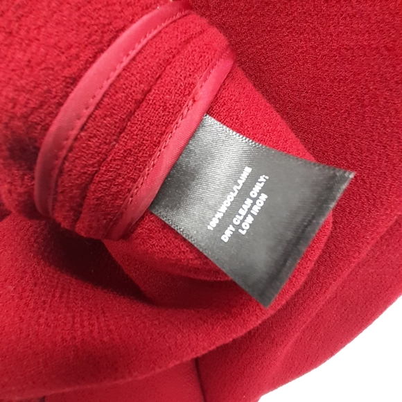 LAFAYETTE Sleeveless Wool Sheath Dress In Scarlet - Picture 6 of 8